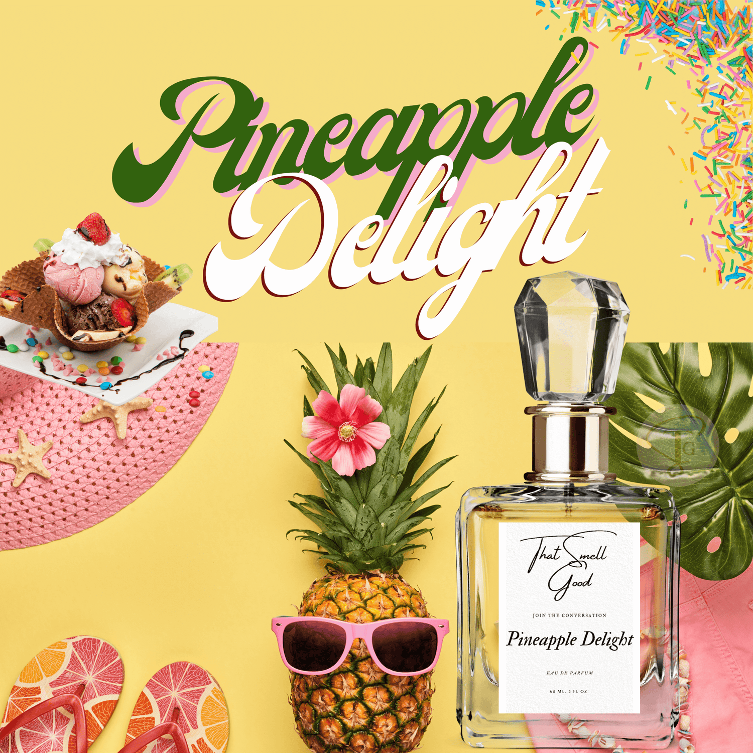 Pineapple Delight Eau de Parfum. Fresh Pineapples and Icecream