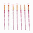 7 pc. Eye essentials makeup brushes, pink and white