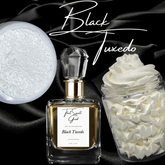 Black tuxedo complete skincare set, body butter, eau de parfum, body scrub