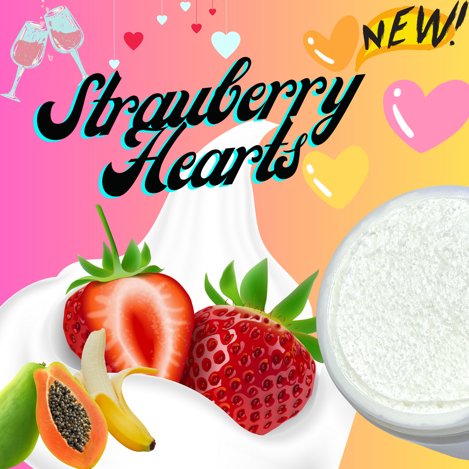 Strawberry Hearts 3pc Bundle