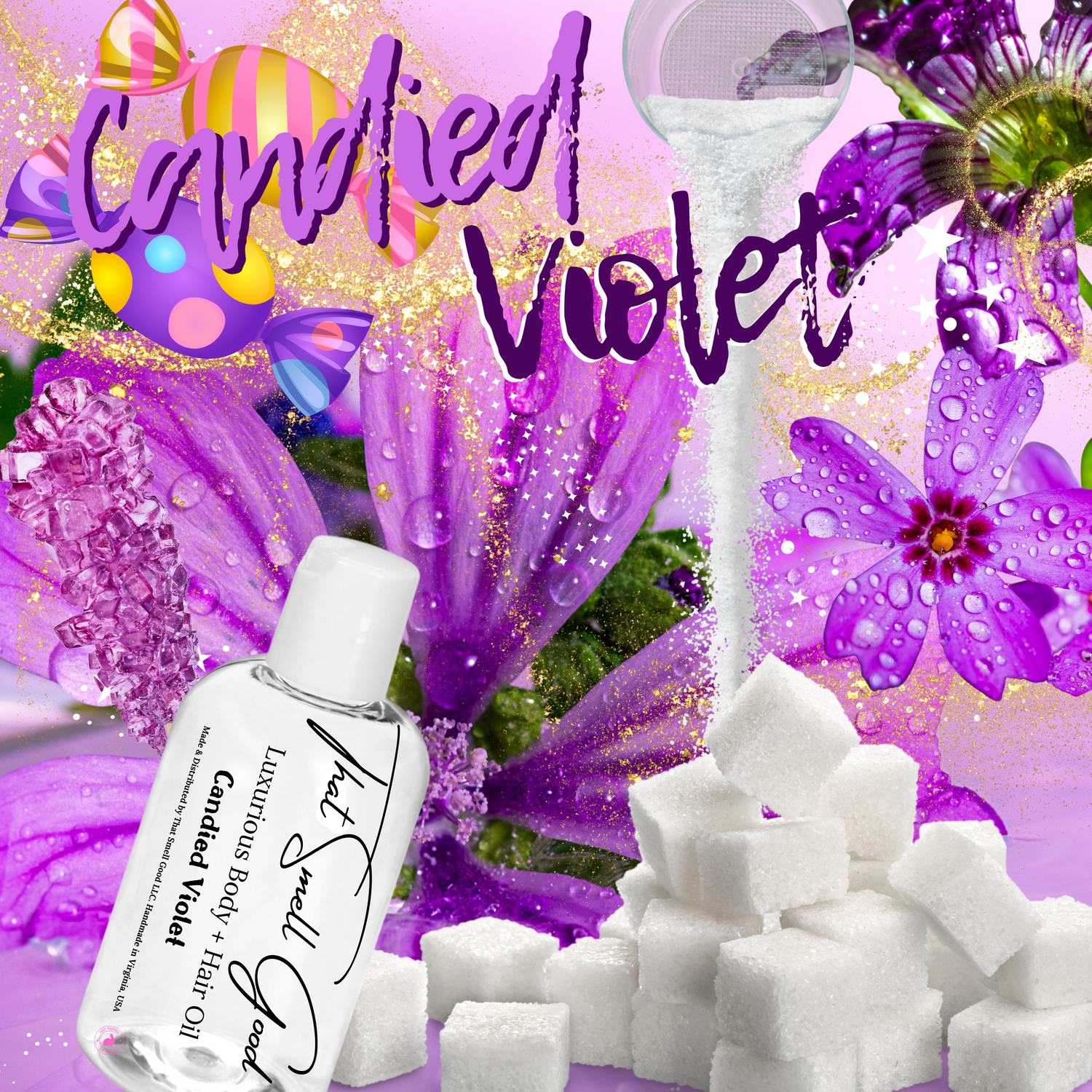 Candied Violet  Body + Hair/Beard Oil