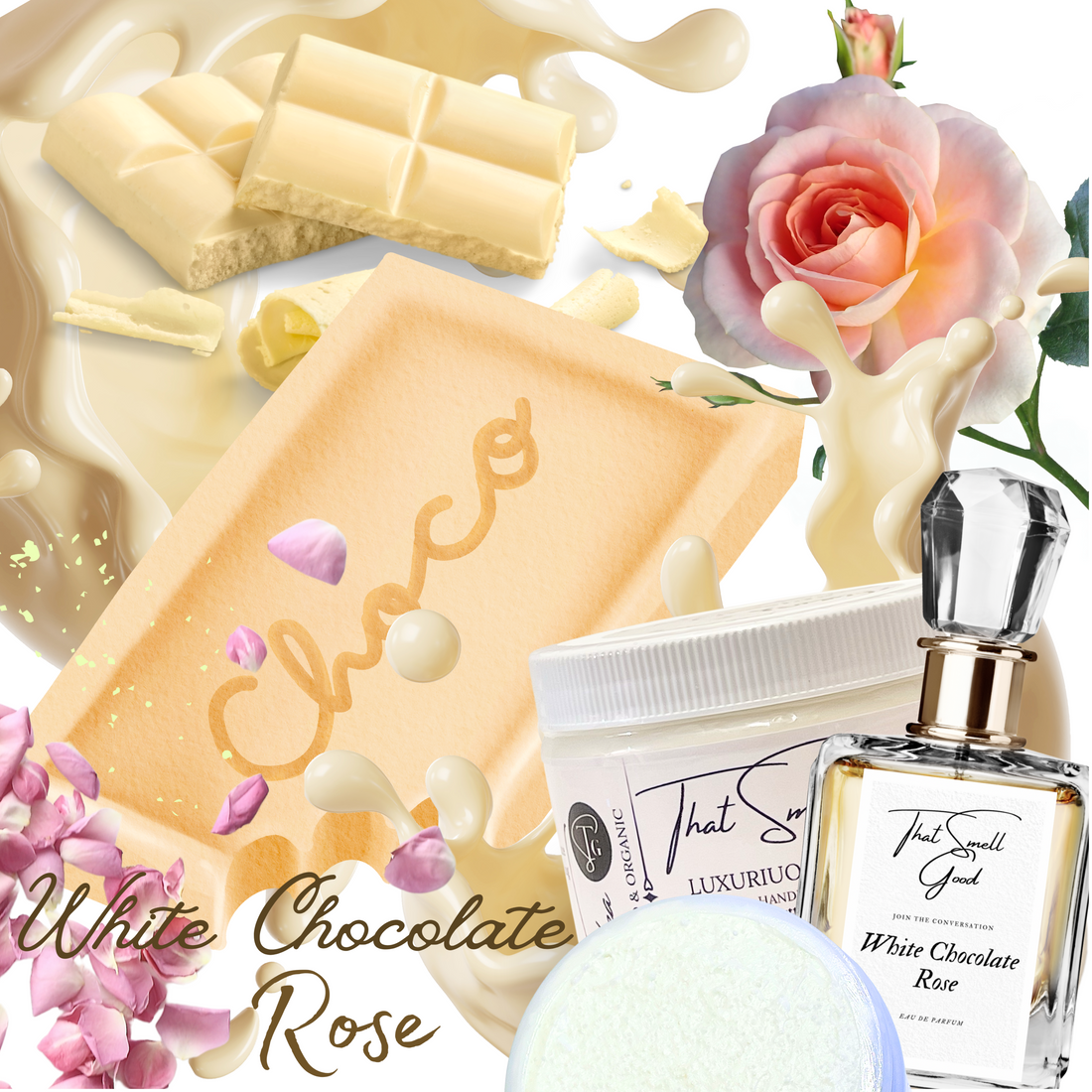 White Chocolate Rose 3pc. Bundle