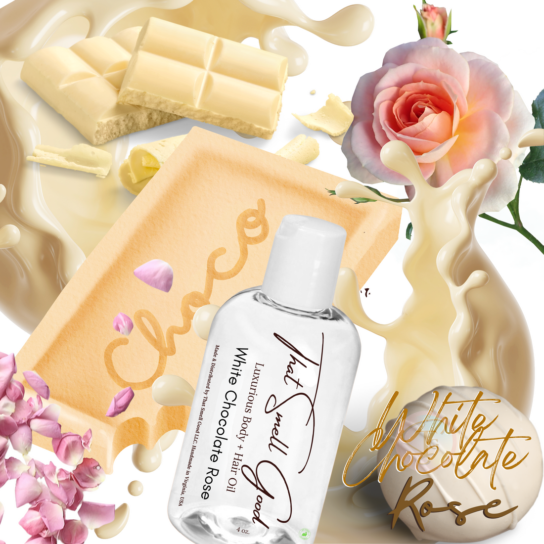 White Chocolate Rose Body + Hair/Beard Oil