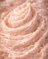 Close-up of creamy Jaded Diamonds Body Butter with a swirl pattern