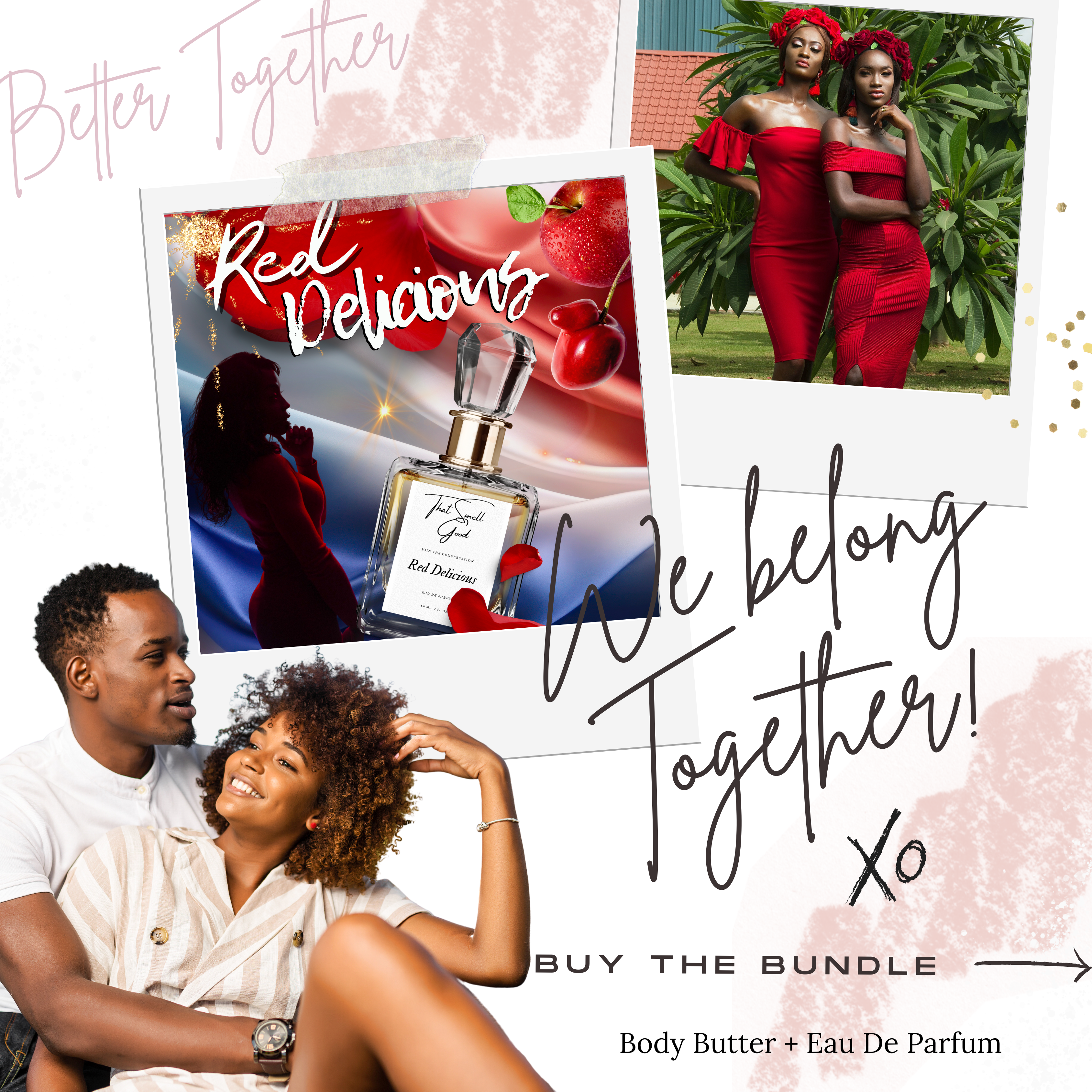 Red Delicious Bundle, Body Butter &amp; Eau de Parfum. Better Together