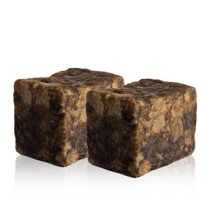 Two bars of authentic African black soap
