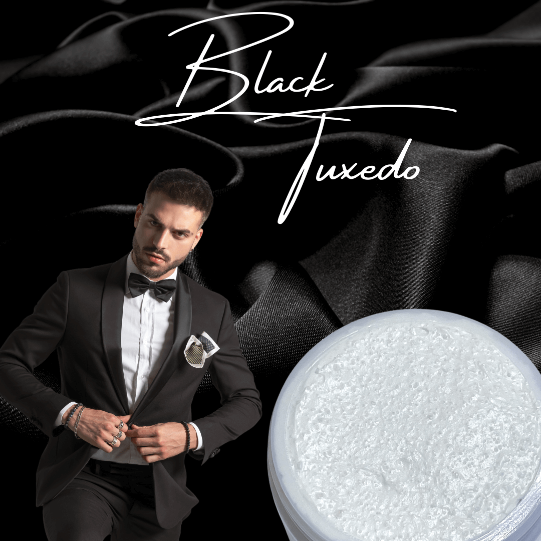 Black tuxedo sugar scrub