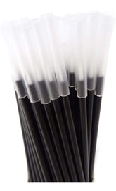 25 pc. Black disposable eyeliner applicators with white tip in package