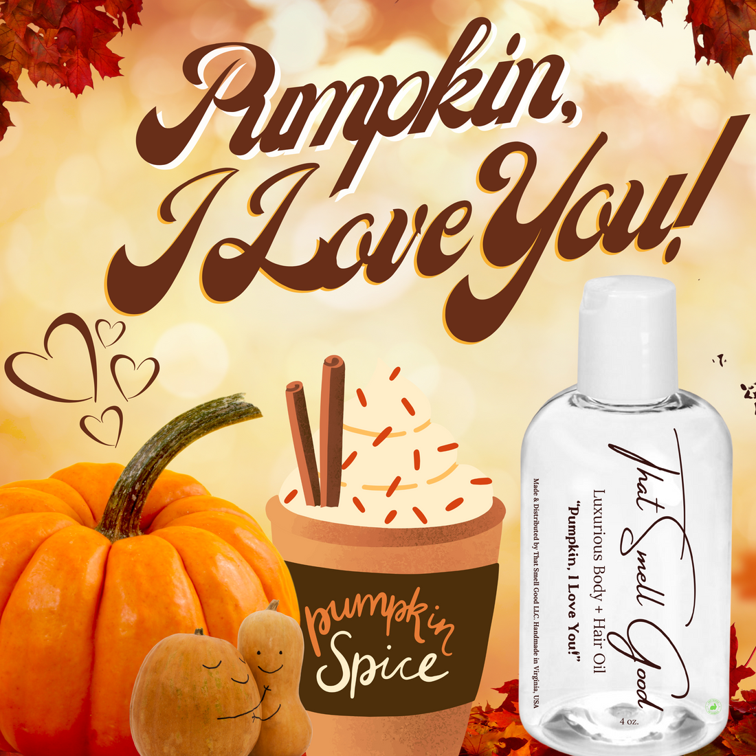 Pumpkin, I Love You! Body + Hair Oil