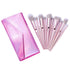 10 pc. Pink Makeup Brushes & Pink Clutch