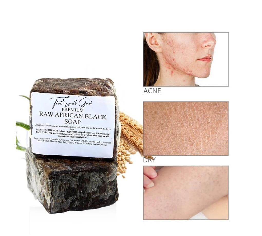 Authentic African black soap with skin benefits