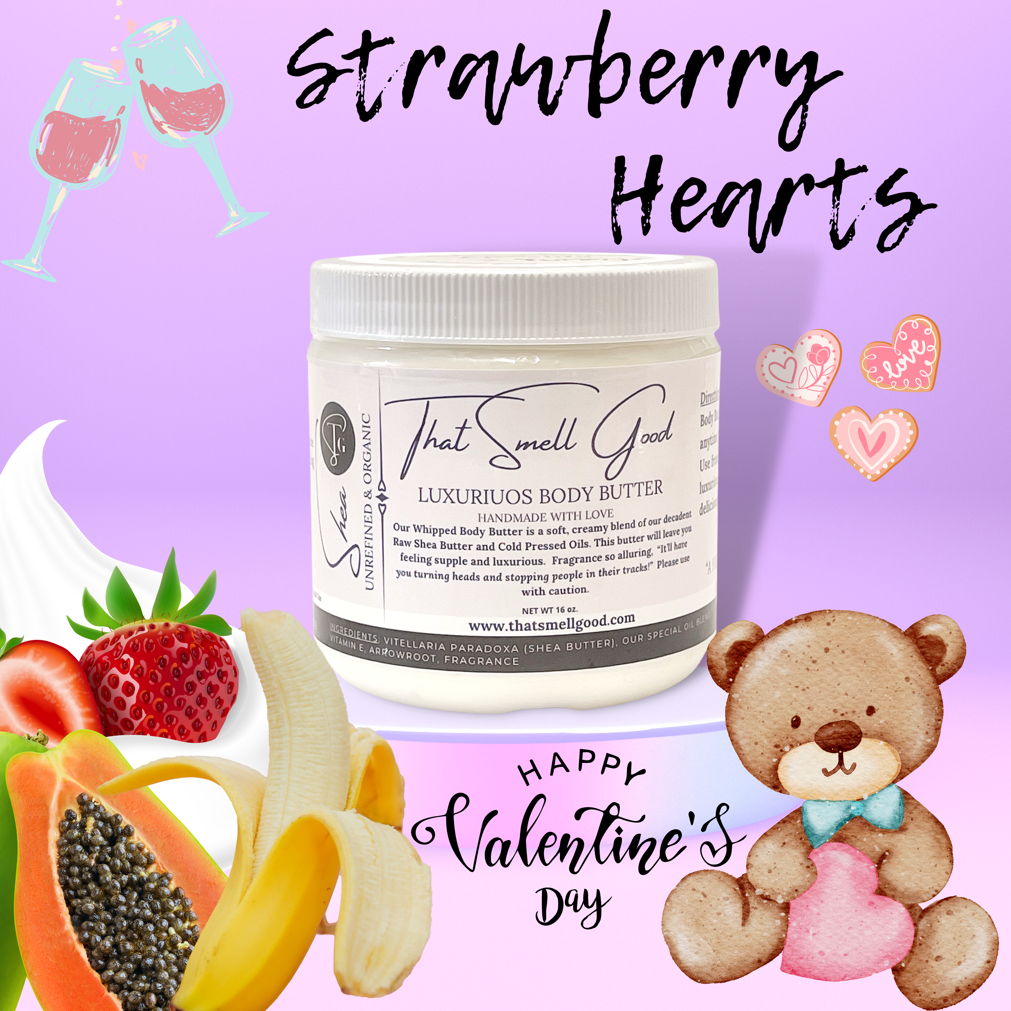 Strawberry Hearts Body Butter